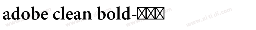 adobe clean bold字体转换